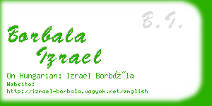 borbala izrael business card